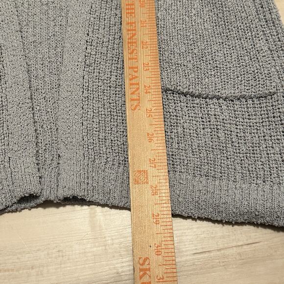 Rachel Zoe Women M Cardigan Open Front Knit Pockets Long Sleeve Gray Coastal - Picture 8 of 8